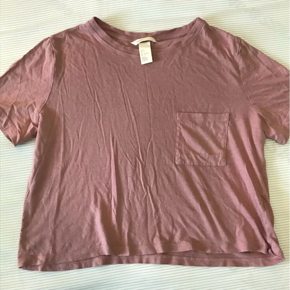 H&M pink basic crop top size S - Picture 1 of 3